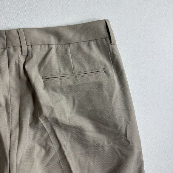 Hugo Boss Cagan Pants Mens 38R Solid Beige Wool Blend Flat Front Slacks - Picture 6 of 10